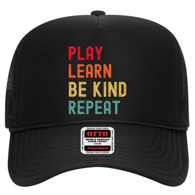 Play Learn Be Kind Repeat Unity Day No Bullies Kindness Trucker Hat