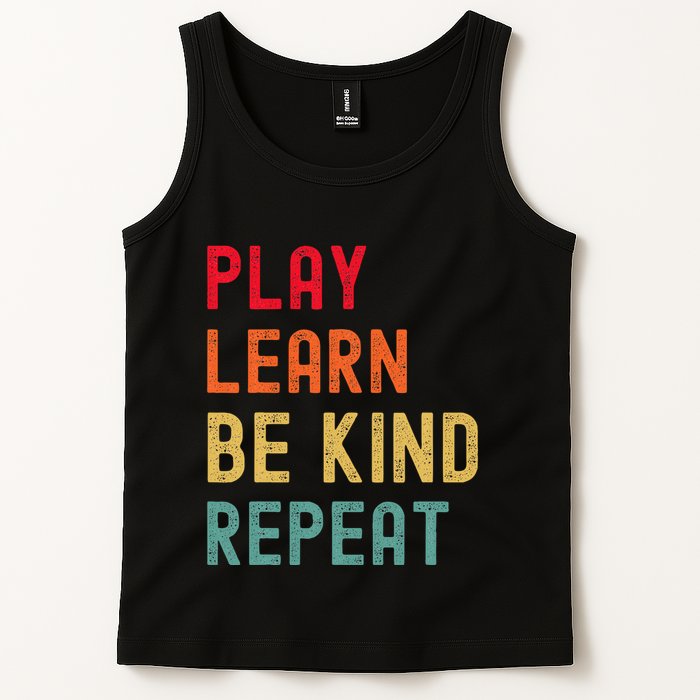 Play Learn Be Kind Repeat Unity Day No Bullies Kindness Tank Top