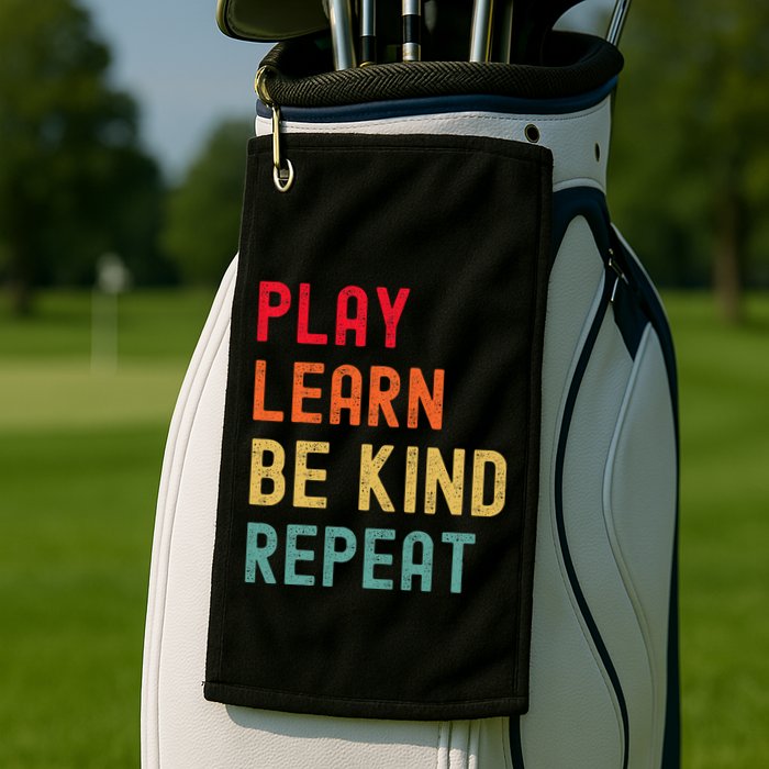 Play Learn Be Kind Repeat Unity Day No Bullies Kindness Golf Towel