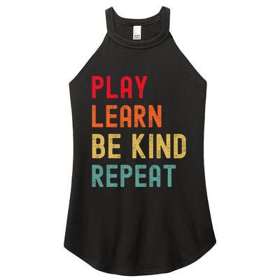 Play Learn Be Kind Repeat Unity Day No Bullies Kindness Women's Perfect Tri Rocker Tank
