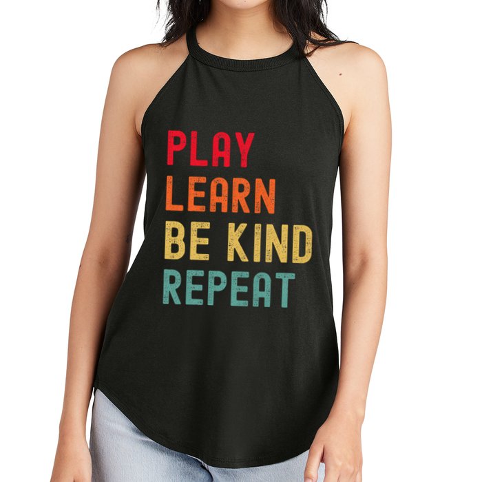 Play Learn Be Kind Repeat Unity Day No Bullies Kindness Women's Perfect Tri Rocker Tank