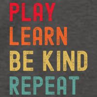 Play Learn Be Kind Repeat Unity Day No Bullies Kindness Vector Backpack
