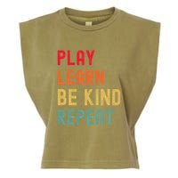 Play Learn Be Kind Repeat Unity Day No Bullies Kindness Garment-Dyed Women's Muscle Tee