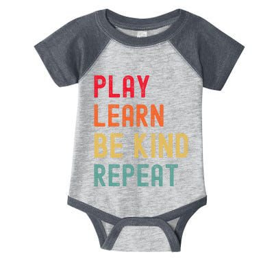 Play Learn Be Kind Repeat Unity Day No Bullies Kindness Infant Baby Jersey Bodysuit