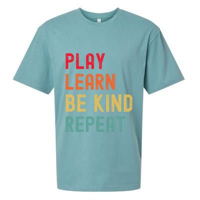 Play Learn Be Kind Repeat Unity Day No Bullies Kindness Sueded Cloud Jersey T-Shirt