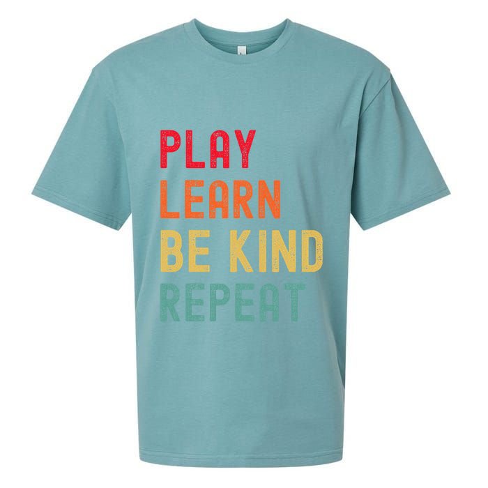 Play Learn Be Kind Repeat Unity Day No Bullies Kindness Sueded Cloud Jersey T-Shirt