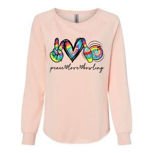 Peace Love Bowling Tie Dye Cute Bowling Lovers Womens California Wash Sweatshirt