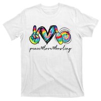 Peace Love Bowling Tie Dye Cute Bowling Lovers T-Shirt