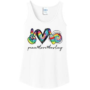 Peace Love Bowling Tie Dye Cute Bowling Lovers Ladies Essential Tank