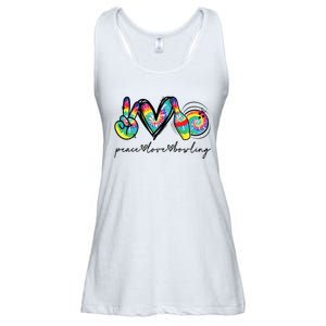 Peace Love Bowling Tie Dye Cute Bowling Lovers Ladies Essential Flowy Tank