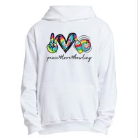 Peace Love Bowling Tie Dye Cute Bowling Lovers Urban Pullover Hoodie