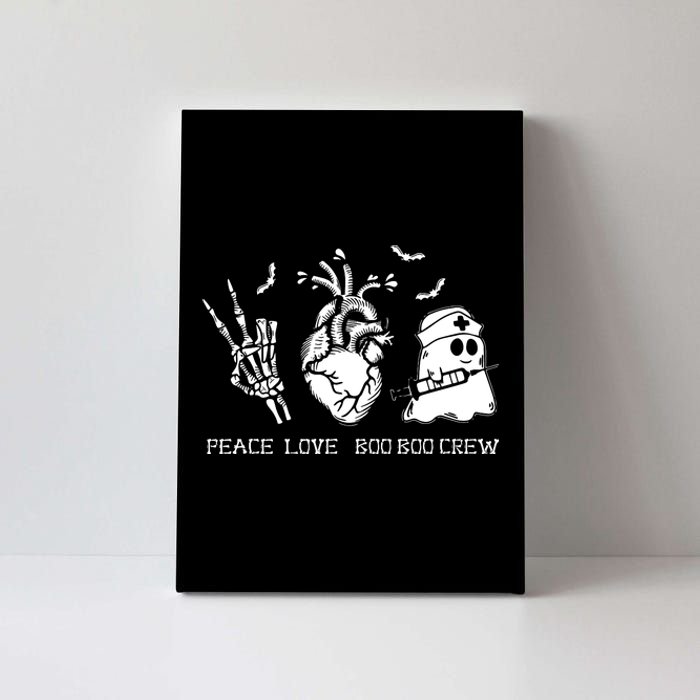 Peace Love Boo Boo Crew Lazy Halloween Costume Nurse Ghost Canvas