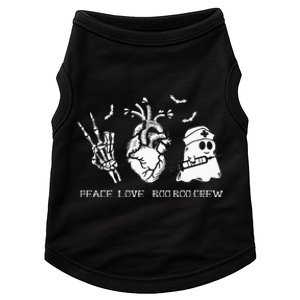 Peace Love Boo Boo Crew Lazy Halloween Costume Nurse Ghost Doggie Tank