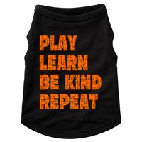 Play Learn Be Kind Repeat Autism Awareness Unity Day Orange Gift Doggie Tank