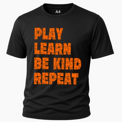 Play Learn Be Kind Repeat Autism Awareness Unity Day Orange Gift Performance Shirt