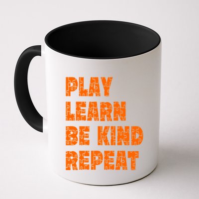 Play Learn Be Kind Repeat Autism Awareness Unity Day Orange Gift Mug