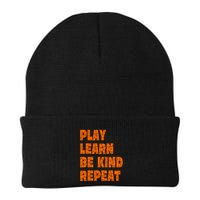 Play Learn Be Kind Repeat Autism Awareness Unity Day Orange Gift Beanie