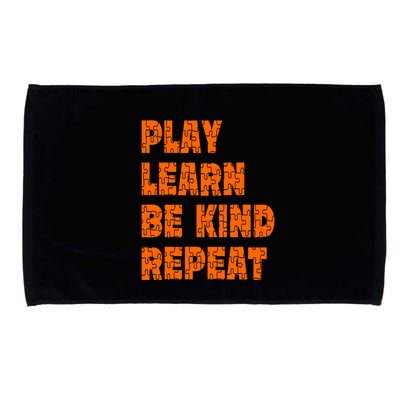 Play Learn Be Kind Repeat Autism Awareness Unity Day Orange Gift Microfiber Hand Towel