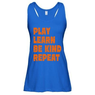 Play Learn Be Kind Repeat Autism Awareness Unity Day Orange Gift Ladies Essential Flowy Tank