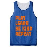 Play Learn Be Kind Repeat Autism Awareness Unity Day Orange Gift Mesh Reversible Basketball Jersey Tank
