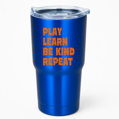 Play Learn Be Kind Repeat Autism Awareness Unity Day Orange Gift Tumbler