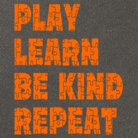 Play Learn Be Kind Repeat Autism Awareness Unity Day Orange Gift Cotton Canvas Backpack