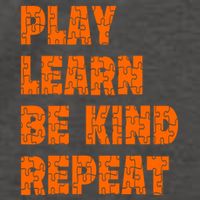 Play Learn Be Kind Repeat Autism Awareness Unity Day Orange Gift Vector Backpack