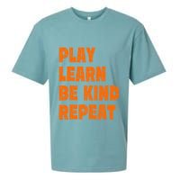 Play Learn Be Kind Repeat Autism Awareness Unity Day Orange Gift Sueded Cloud Jersey T-Shirt