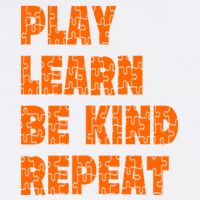 Play Learn Be Kind Repeat Autism Awareness Unity Day Orange Gift Garment-Dyed Sweatshirt
