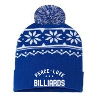 Peace Love Billiards Vintage Billiards Player Great Gift USA-Made Snowflake Beanie