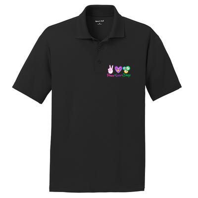 Peace Love Bingo Funny Lucky Bingo Gift PosiCharge RacerMesh Polo