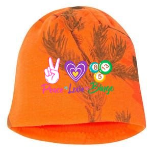 Peace Love Bingo Funny Lucky Bingo Gift Kati - Camo Knit Beanie