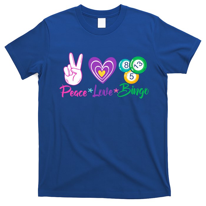 Peace Love Bingo Funny Lucky Bingo Gift T-Shirt