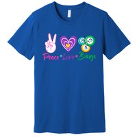 Peace Love Bingo Funny Lucky Bingo Gift Premium T-Shirt