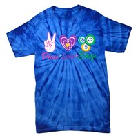 Peace Love Bingo Funny Lucky Bingo Gift Tie-Dye T-Shirt