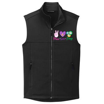 Peace Love Bingo Funny Lucky Bingo Gift Collective Smooth Fleece Vest