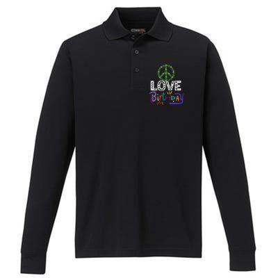 Peace Love Birthday Outfit Shamrock Lucky And Cute Gift Performance Long Sleeve Polo