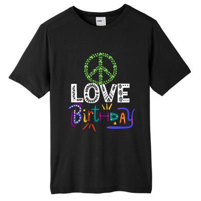 Peace Love Birthday Outfit Shamrock Lucky And Cute Gift Tall Fusion ChromaSoft Performance T-Shirt