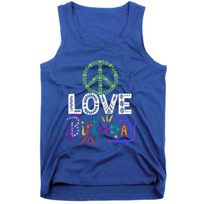 Peace Love Birthday Outfit Shamrock Lucky And Cute Gift Tank Top