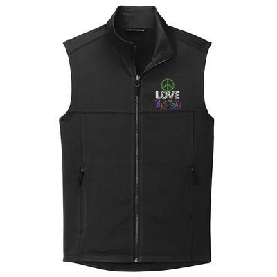 Peace Love Birthday Outfit Shamrock Lucky And Cute Gift Collective Smooth Fleece Vest