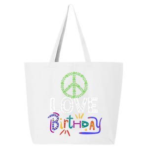 Peace Love Birthday Outfit Shamrock Lucky And Cute Gift 25L Jumbo Tote