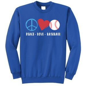 Peace Love Baseball Funny Baseball Lover Player Coach Fans Gift Sweatshirt