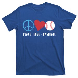 Peace Love Baseball Funny Baseball Lover Player Coach Fans Gift T-Shirt