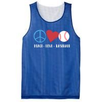 Peace Love Baseball Funny Baseball Lover Player Coach Fans Gift Mesh Reversible Basketball Jersey Tank