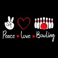 Peace Love Bowling Cute Bowling Lover 16 in Basic Backpack