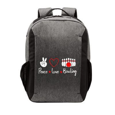 Peace Love Bowling Cute Bowling Lover Vector Backpack