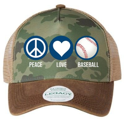 Peace Love Baseball Legacy Tie Dye Trucker Hat