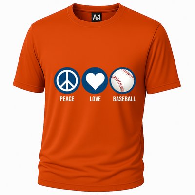 Peace Love Baseball Cooling Performance Crew T-Shirt