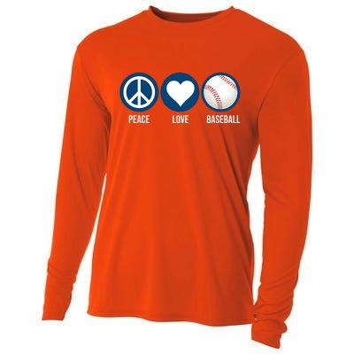 Peace Love Baseball Cooling Performance Long Sleeve Crew