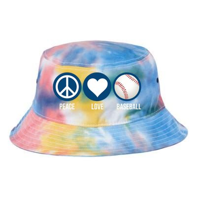 Peace Love Baseball Tie Dye Newport Bucket Hat